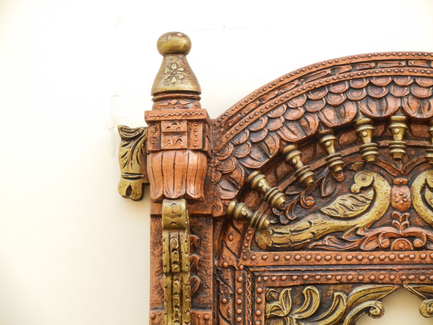 WOODEN PAINTED COPPER JHAROKHA