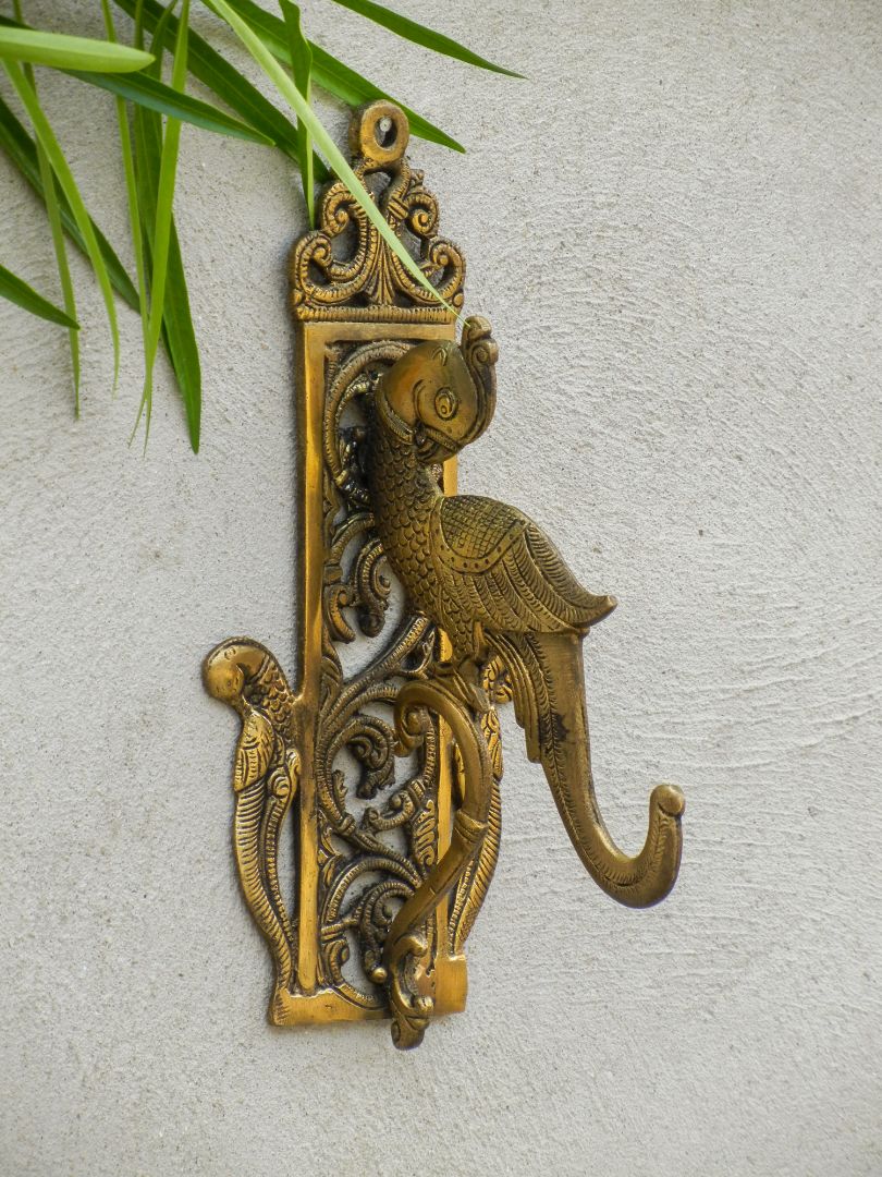 BRASS PEACOCK WALL HANGER