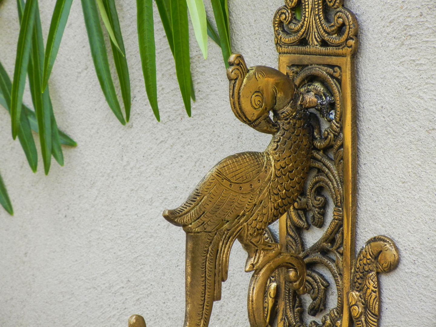 BRASS PEACOCK WALL HANGER