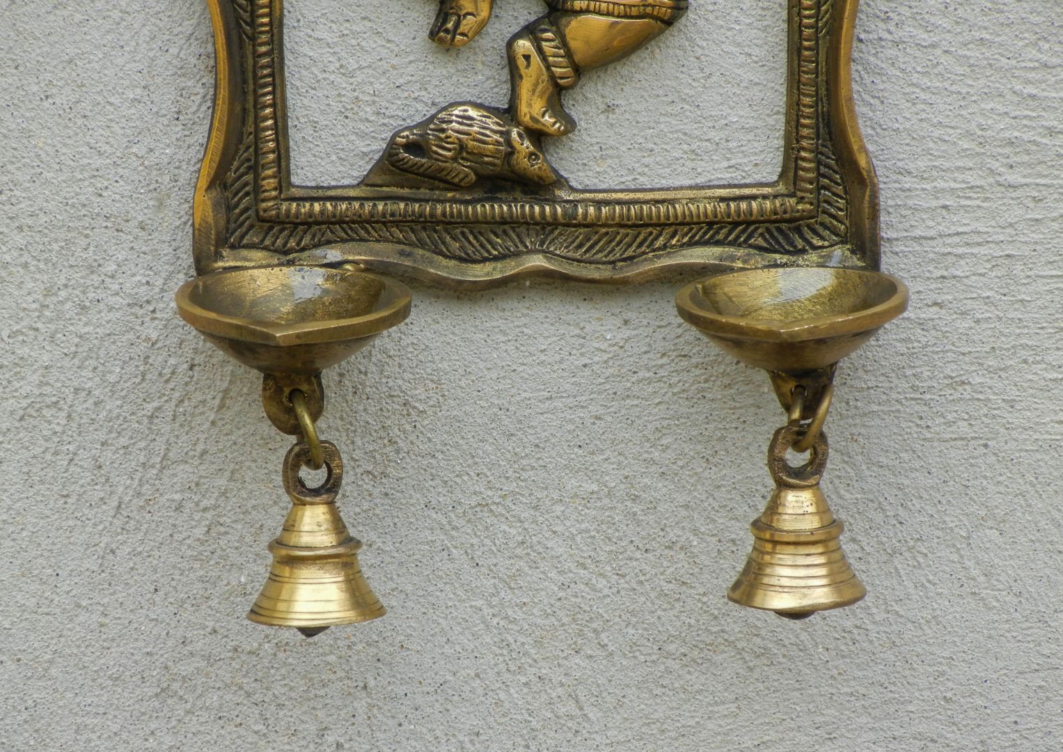 BRASS GANESHA BELL WALL HANGING