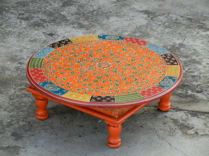 Wooden Rangoli Inspired Chowki/ Bajot