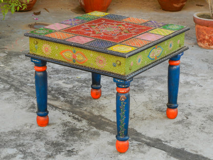 Wooden Colorful Square Table