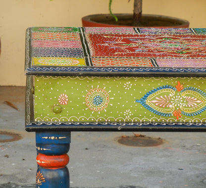 Wooden Colorful Square Table