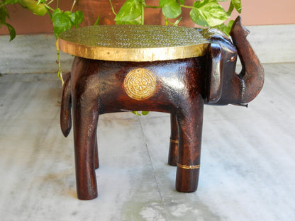 Wooden Handmade Miniature Elephant Stool