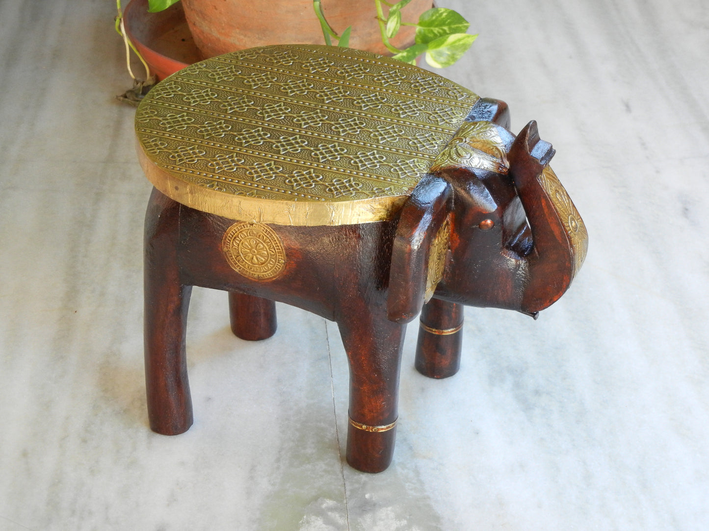 Wooden Handmade Miniature Elephant Stool