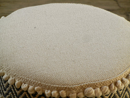 Wooden Boho Pouf