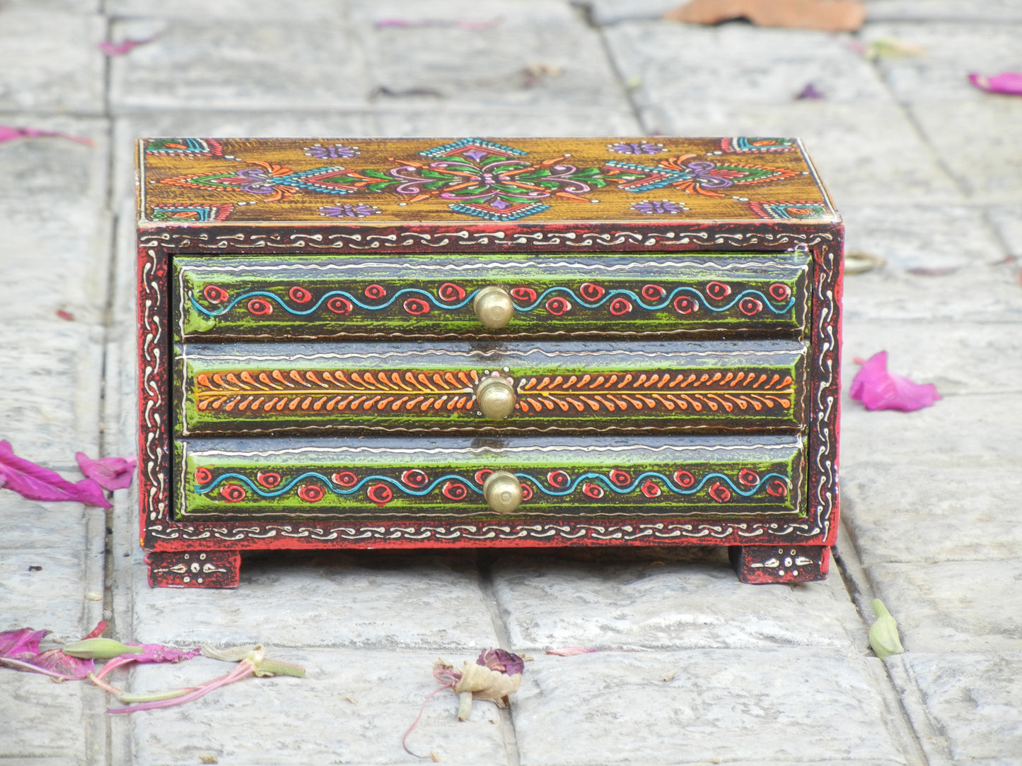 Wooden Small 2 Drawer Chest, Desk Organizer