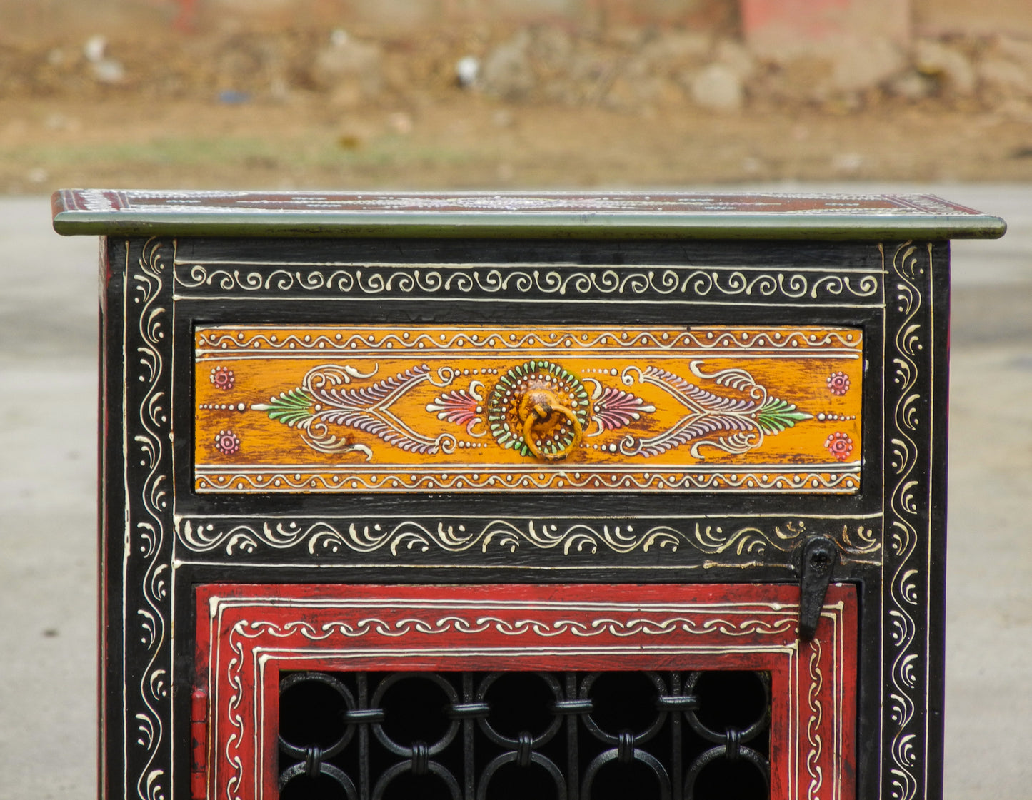 Wooden Painted Cabinet, Bedside