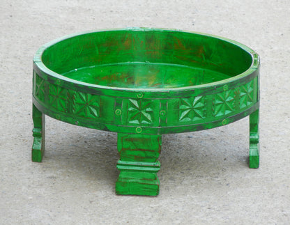 Wooden Chakki Table (Green)