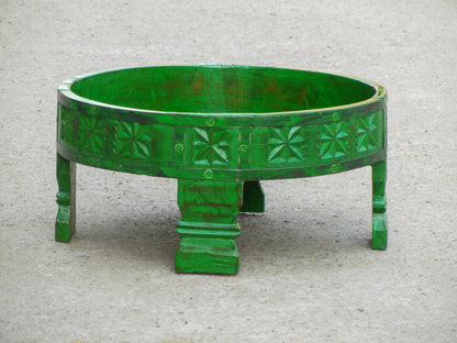 Wooden Chakki Table (Green)