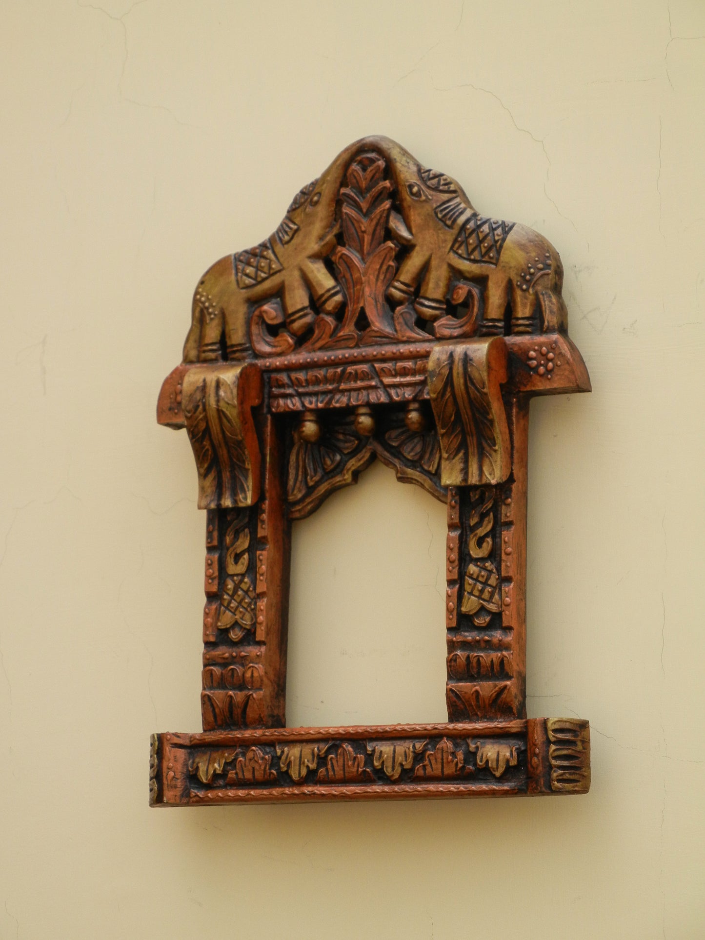 Wooden Painted Jharokha, Wall Decor, Wall Hanging