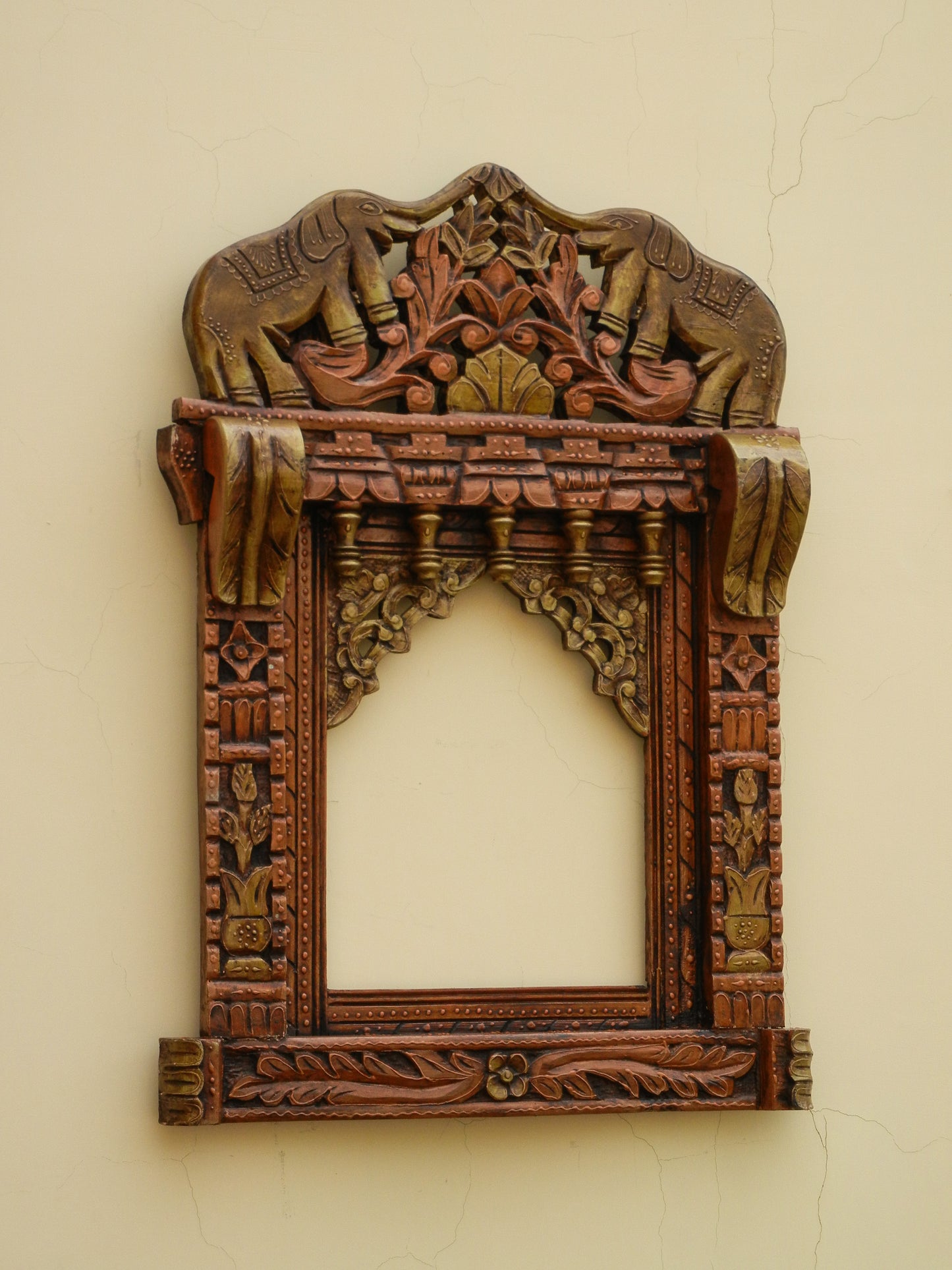 Wooden Painted Jharokha, Wall Decor, Wall Hanging