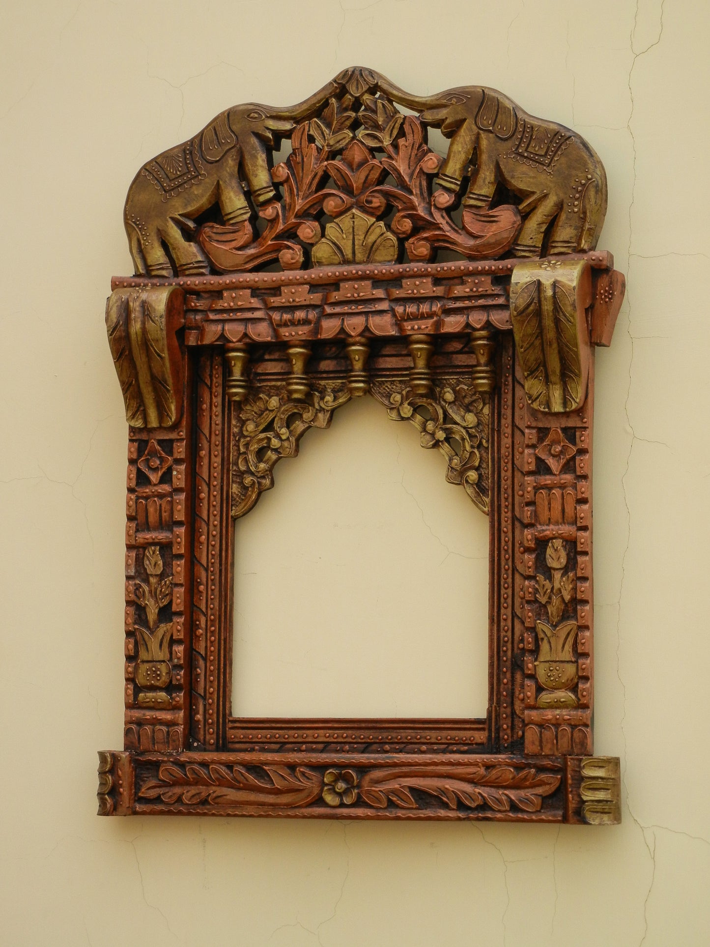 Wooden Painted Jharokha, Wall Decor, Wall Hanging