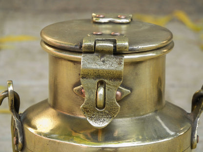 Old Vintage Brass Milk Can, Container