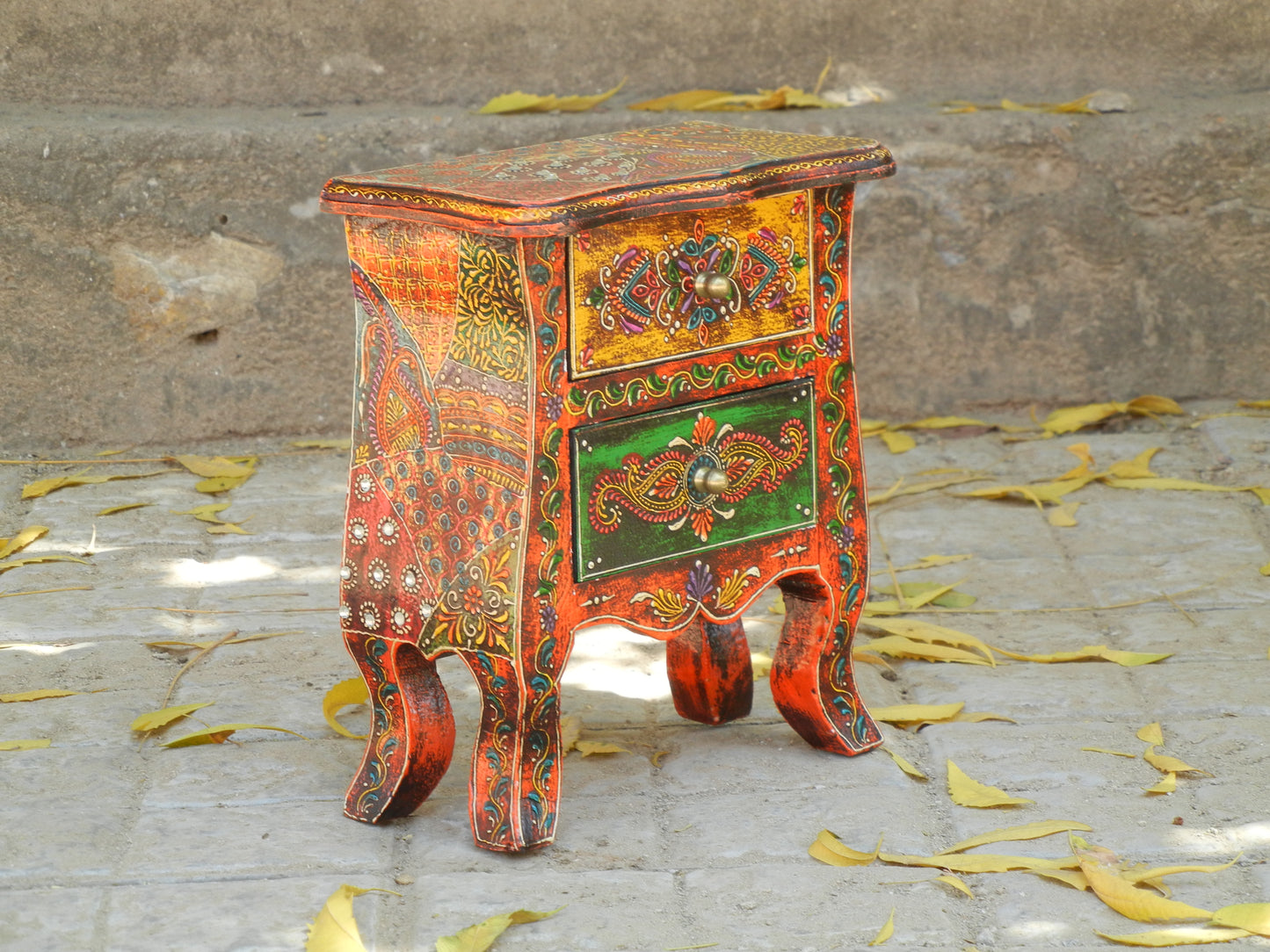 Wooden Small 2 Drawer Chest, Desk Organizer