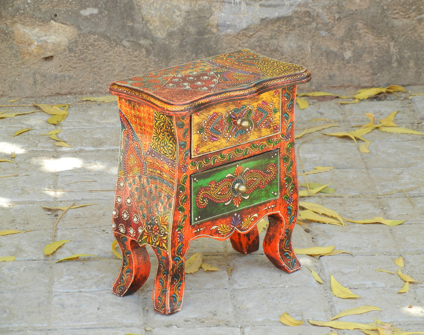 Wooden Small 2 Drawer Chest, Desk Organizer