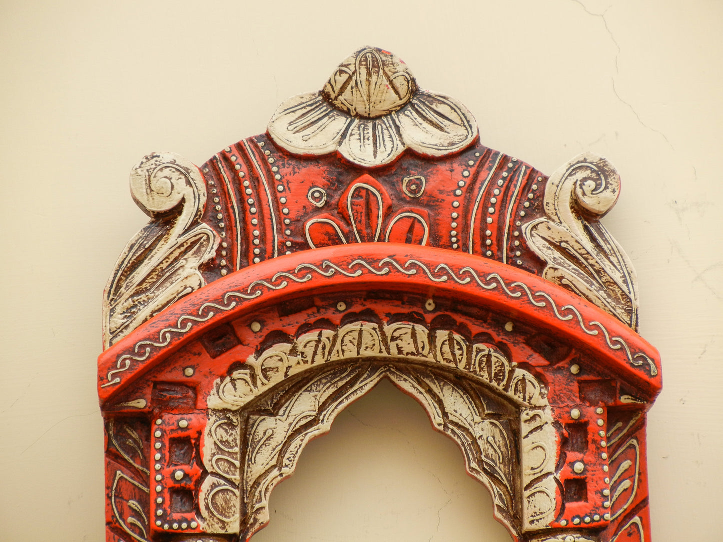 WOODEN PAINTED JHAROKHA, WALL DECOR