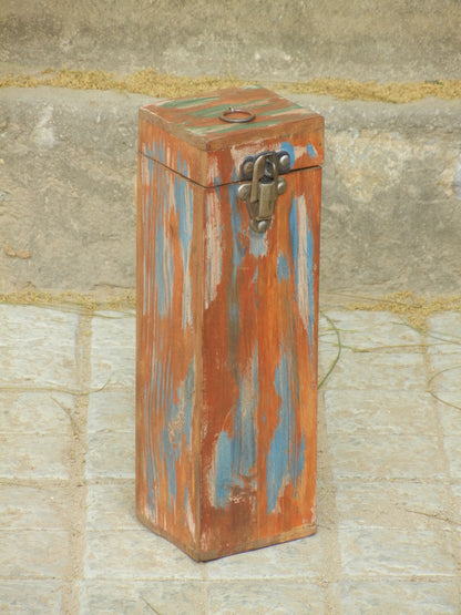 Wooden Painted Bottle Holder