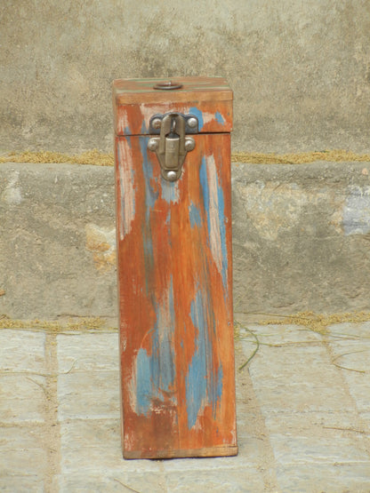 Wooden Painted Bottle Holder