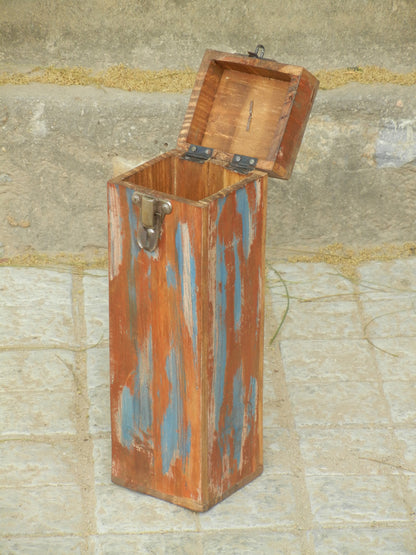 Wooden Painted Bottle Holder