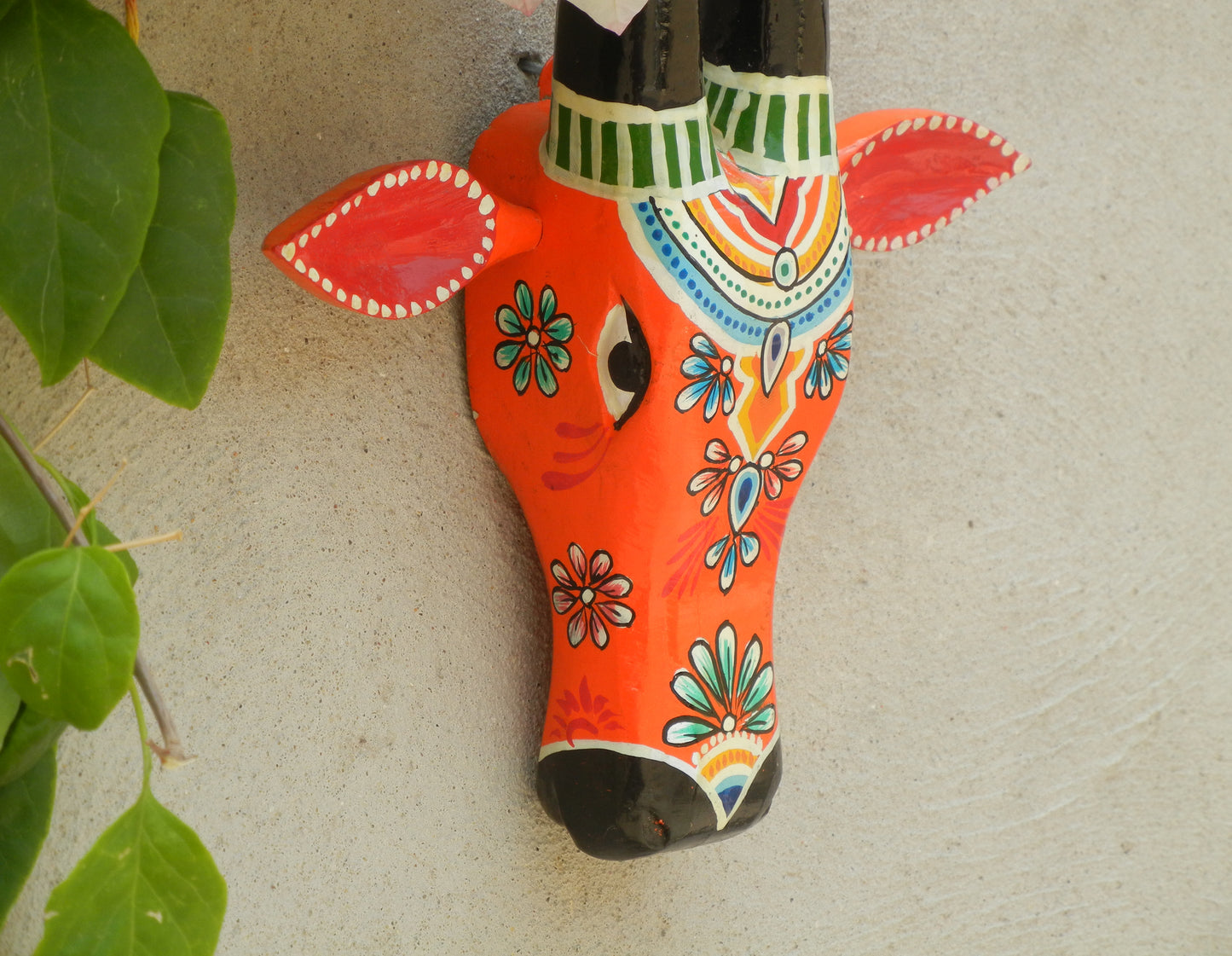 Wooden Cow Head Wall Decor, Wall Hanging