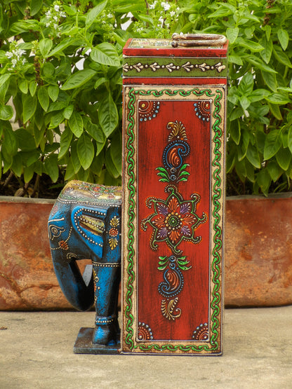 Wooden Painted Bottle Holder