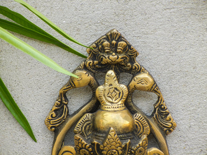 Brass Ganesha Lamp Wall Hanging