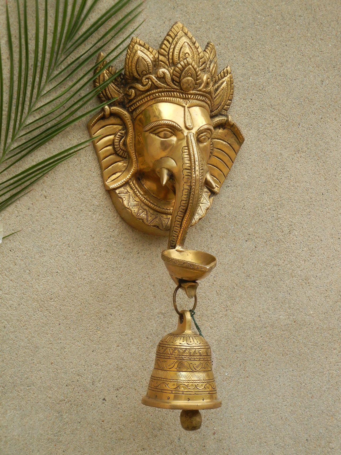 Brass Ganesha Lamp Wall Hanging