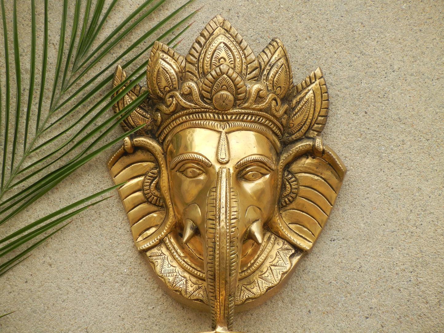 Brass Ganesha Lamp Wall Hanging