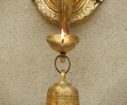 Brass Ganesha Lamp Wall Hanging