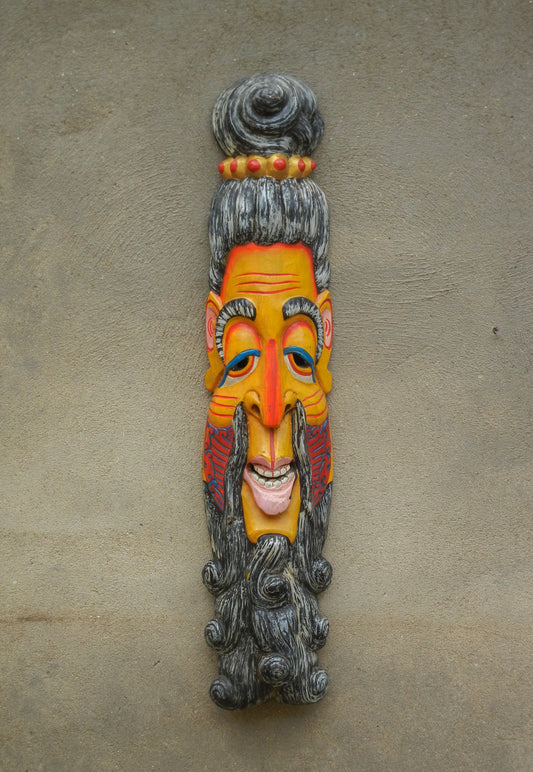 Wooden Lama Decorative Mask Wall Hanging