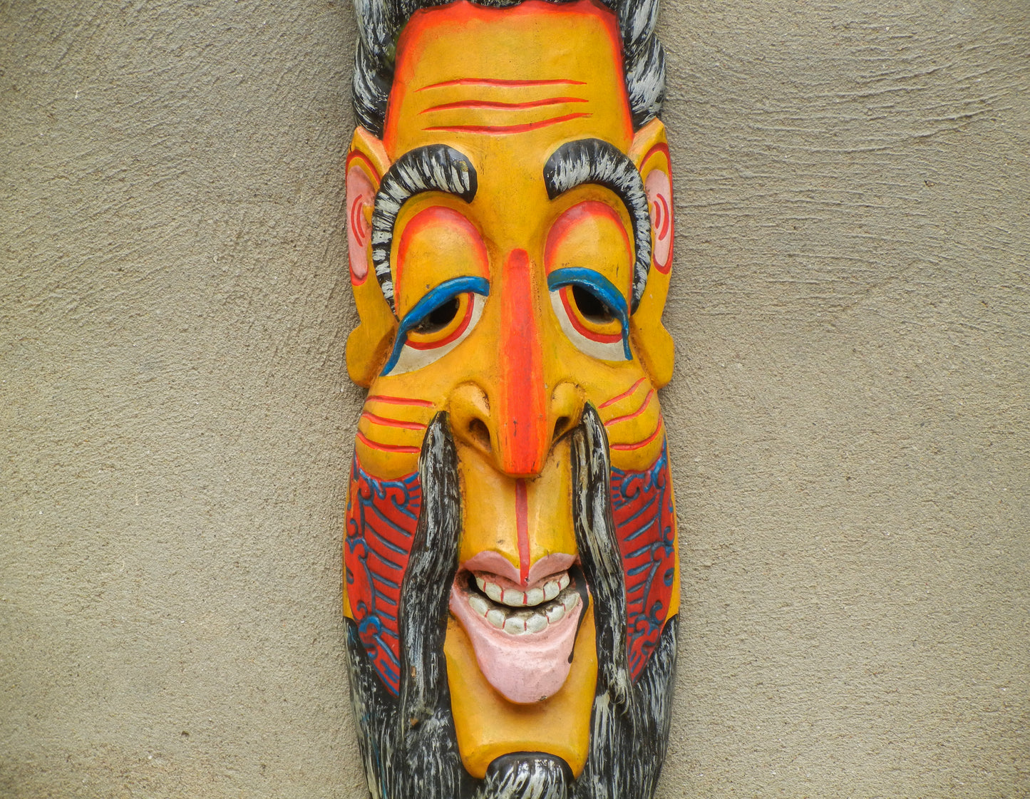 Wooden Lama Decorative Mask Wall Hanging