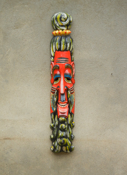 Wooden Lama Decorative Mask Wall Hanging