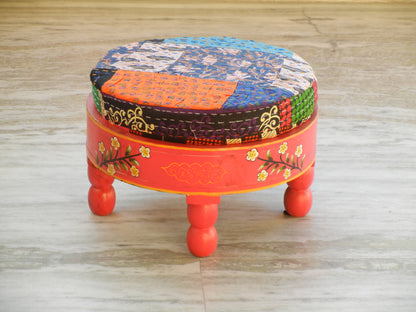 Wooden Ethnic Pouf