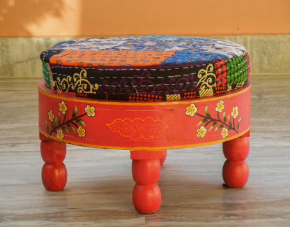 Wooden Ethnic Pouf