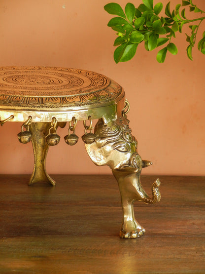 Brass Round Chowki