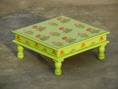 Wooden Painted Chowki Bajot