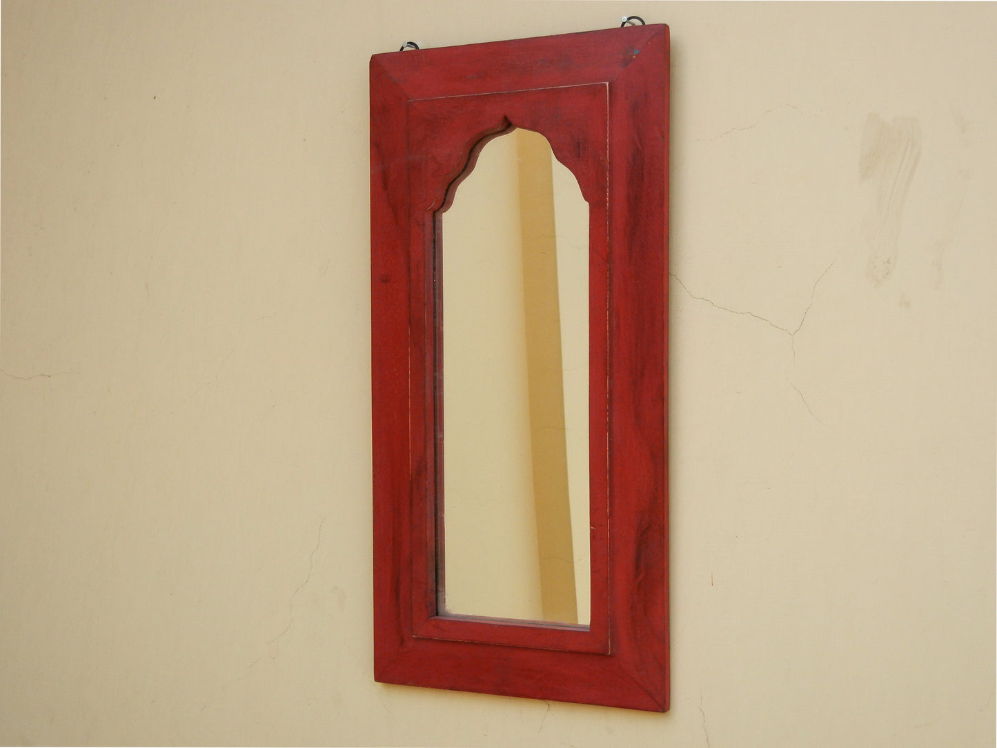 Wooden distress rustic finish mirror