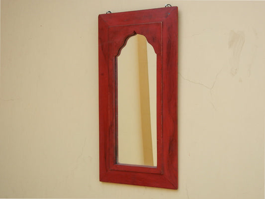 Wooden distress rustic finish mirror