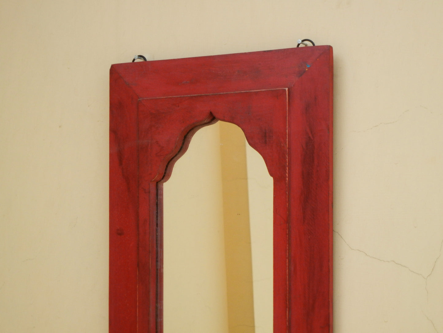 Wooden distress rustic finish mirror