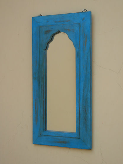 Wooden distress rustic finish mirror