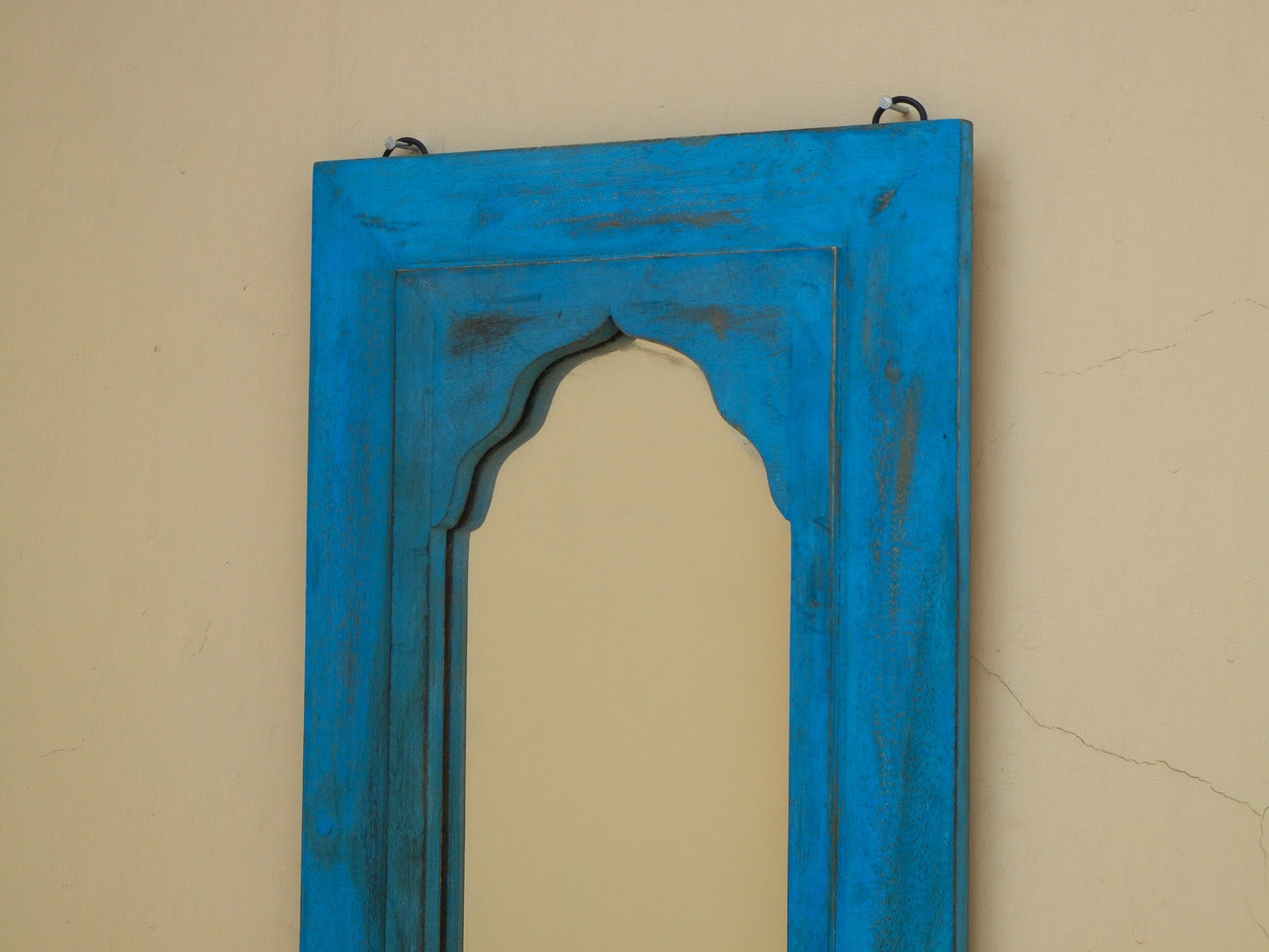 Wooden distress rustic finish mirror