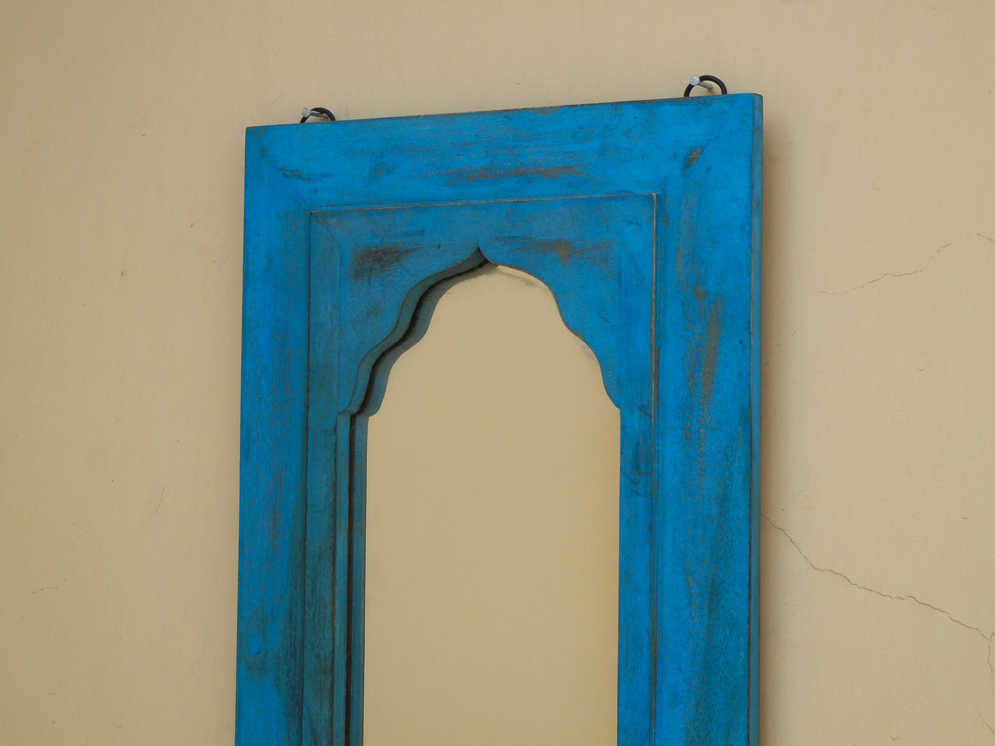 Wooden distress rustic finish mirror