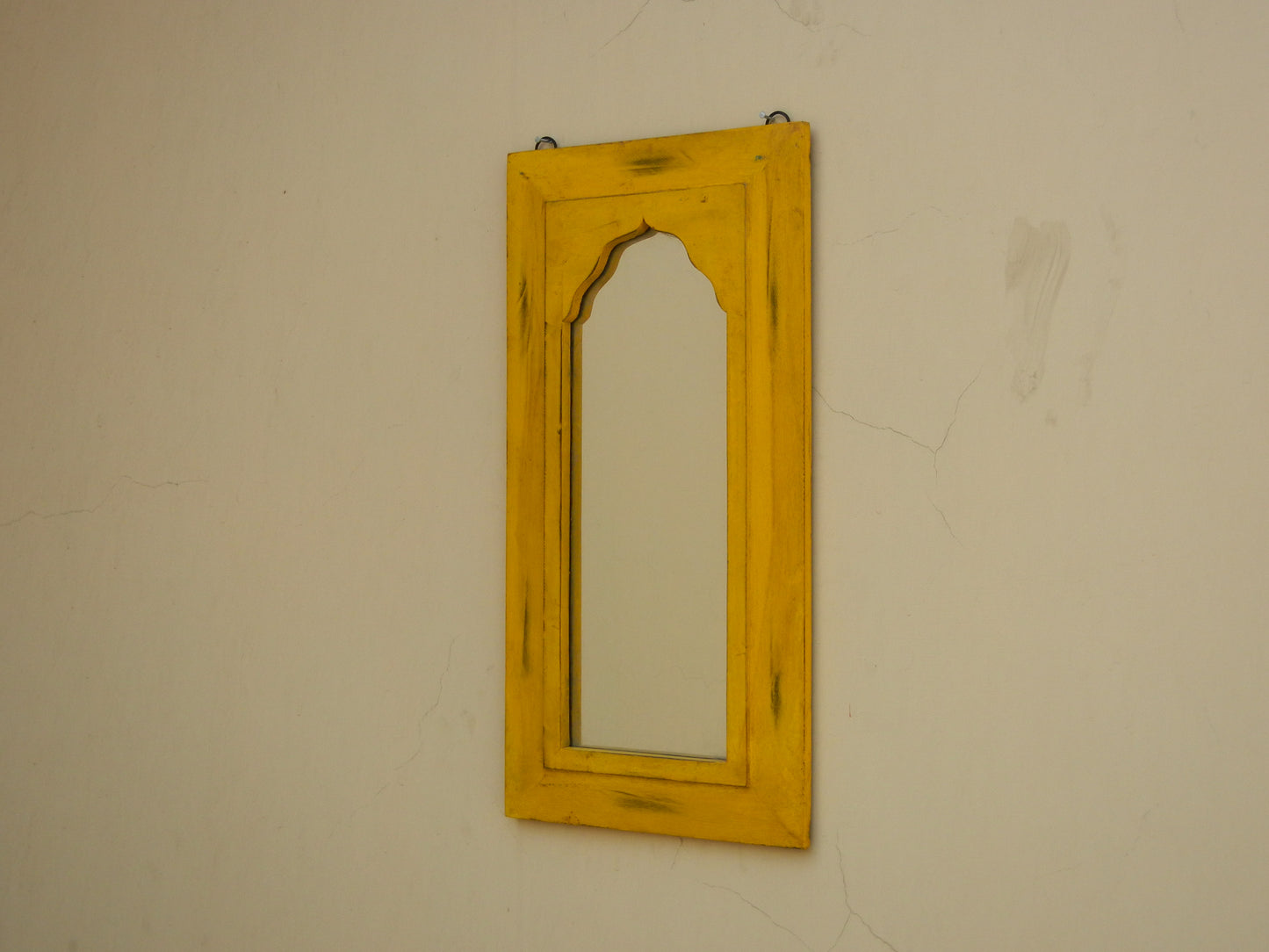 Wooden distress rustic finish mirror