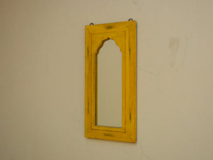 Wooden distress rustic finish mirror