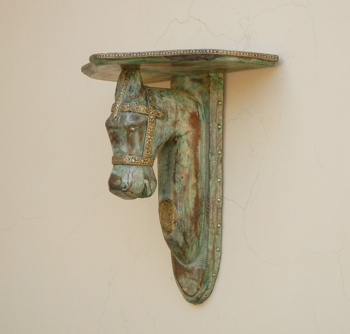 Wooden Rustic Horse Wall Bracket