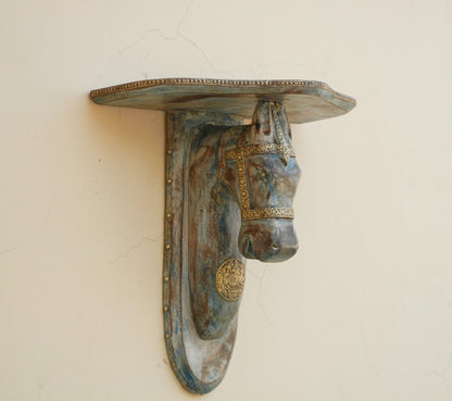 Wooden Rustic Horse Wall Bracket