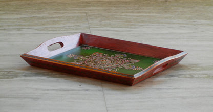 Wooden Hand-Painted Tray