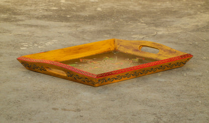 Wooden Hand-Painted Tray