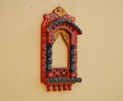 WOODEN PAINTED JHAROKHA, WALL DECOR